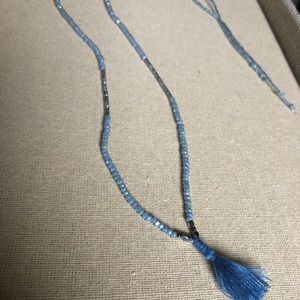 Chloe and Isabel blue tassel necklace